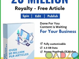 20 Million + Royalty – Free Articles on Every Niche