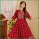 Elegant Rayon Maroon Printed Gown For Women