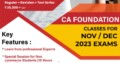 CA Foundation Classes for December 2023 Exams