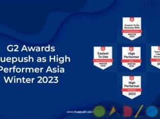 G2 Awards Truepush as High Performer Winter 2023