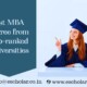 Best MBA Degree from Top – ranked Universities !!