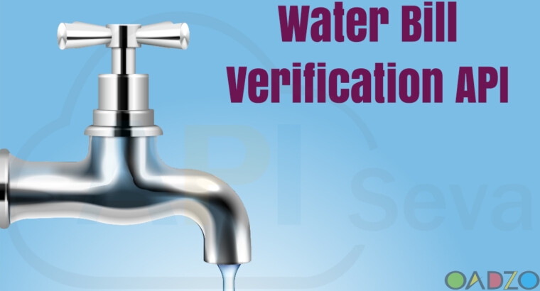 Get online Water bill verification API at best pri
