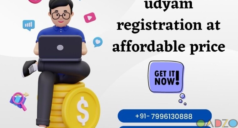 Apply online for udyam registration at affordable