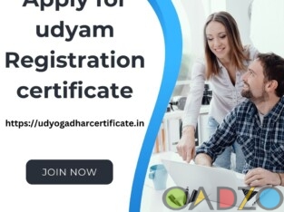 Apply for udyam registration certificate