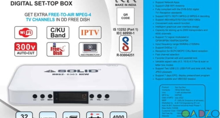 SOLID HDS2 – 6363 New HD MPEG – 4 DVB – S2 Set – Top Box w